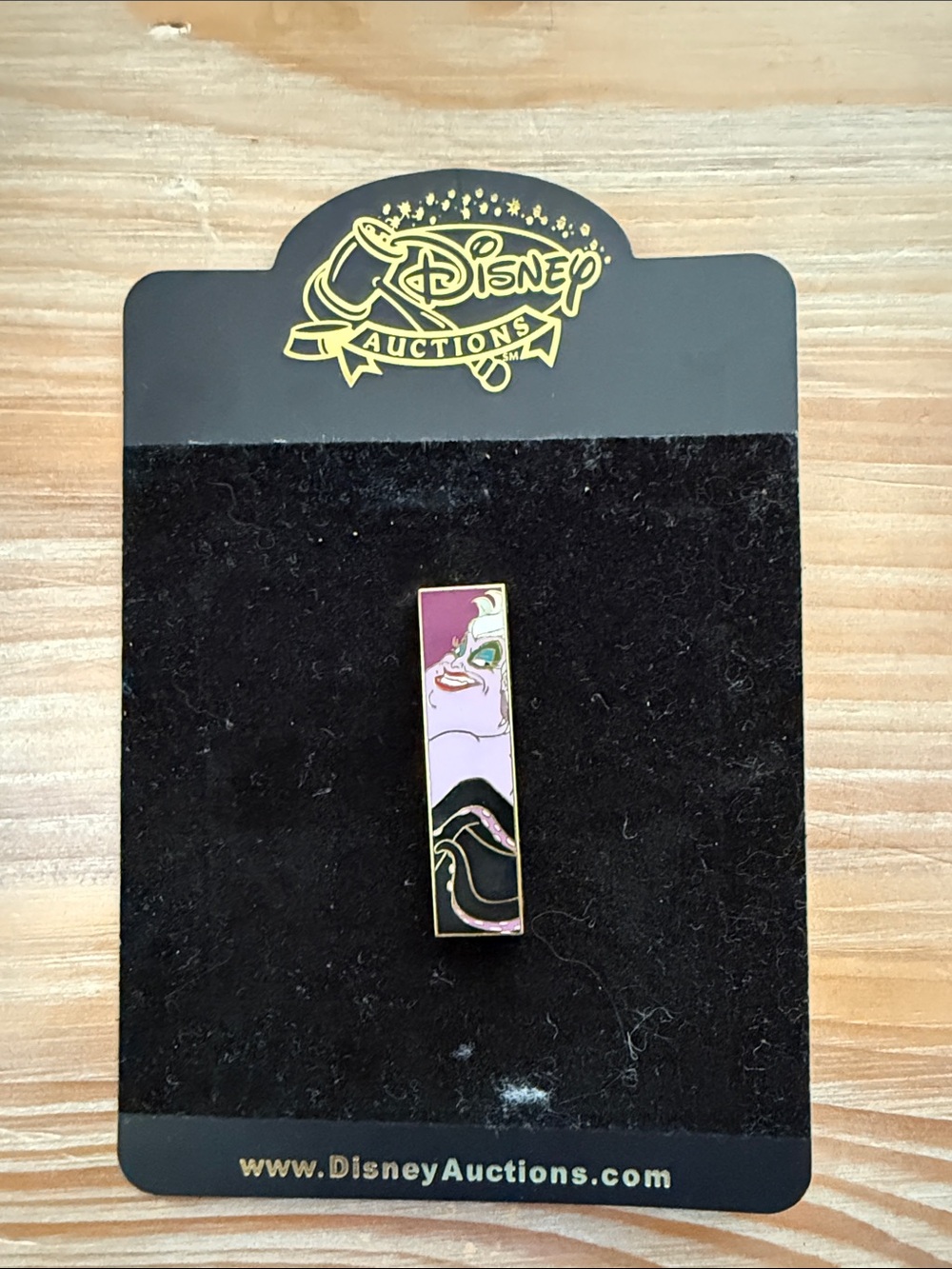 Disney Pink and Black Ursula Rectangular Enamel Pin